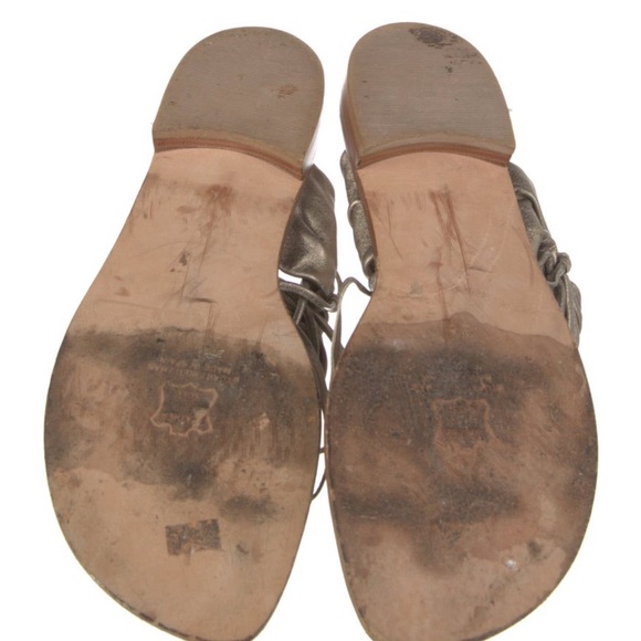 Stuart Weitzman Metallic Wrap Sandals - Picture 5 of 5